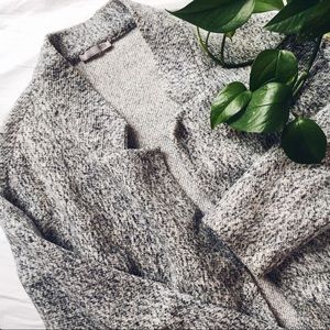 ZARA • Grey Marled Open Cardigan